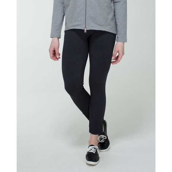 Lululemon Ebb to Street Seamless Pants Mid Rise Heather Black Gray Womens 10 - Picture 1 of 10